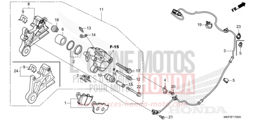 REAR BRAKE CALIPER CBR500RAM de 2021